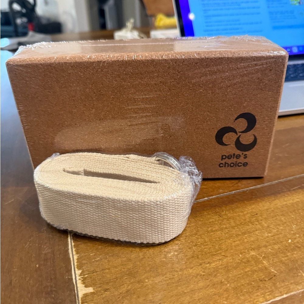 Pete's Choice Yoga Block and Strap Set